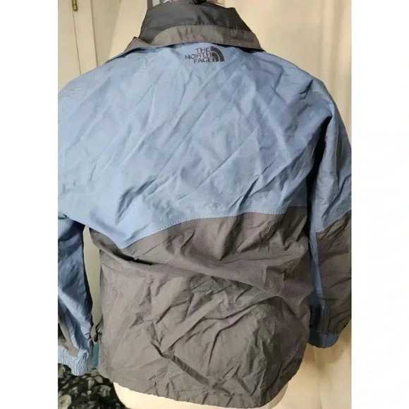 NORTH FACE WOMEN'S LARGE PARKA BLUE BLACK - Picture 4 of 9